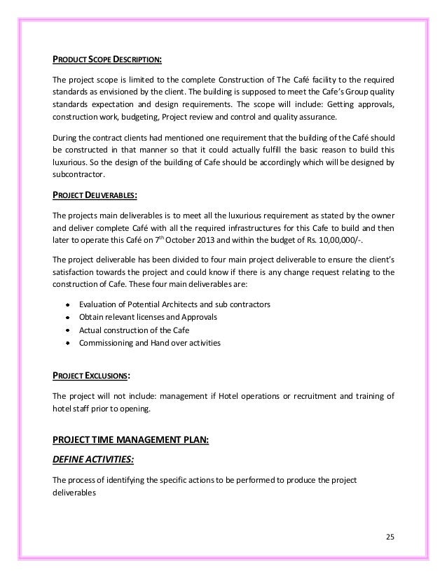 Coffee house project report Coffee house project report